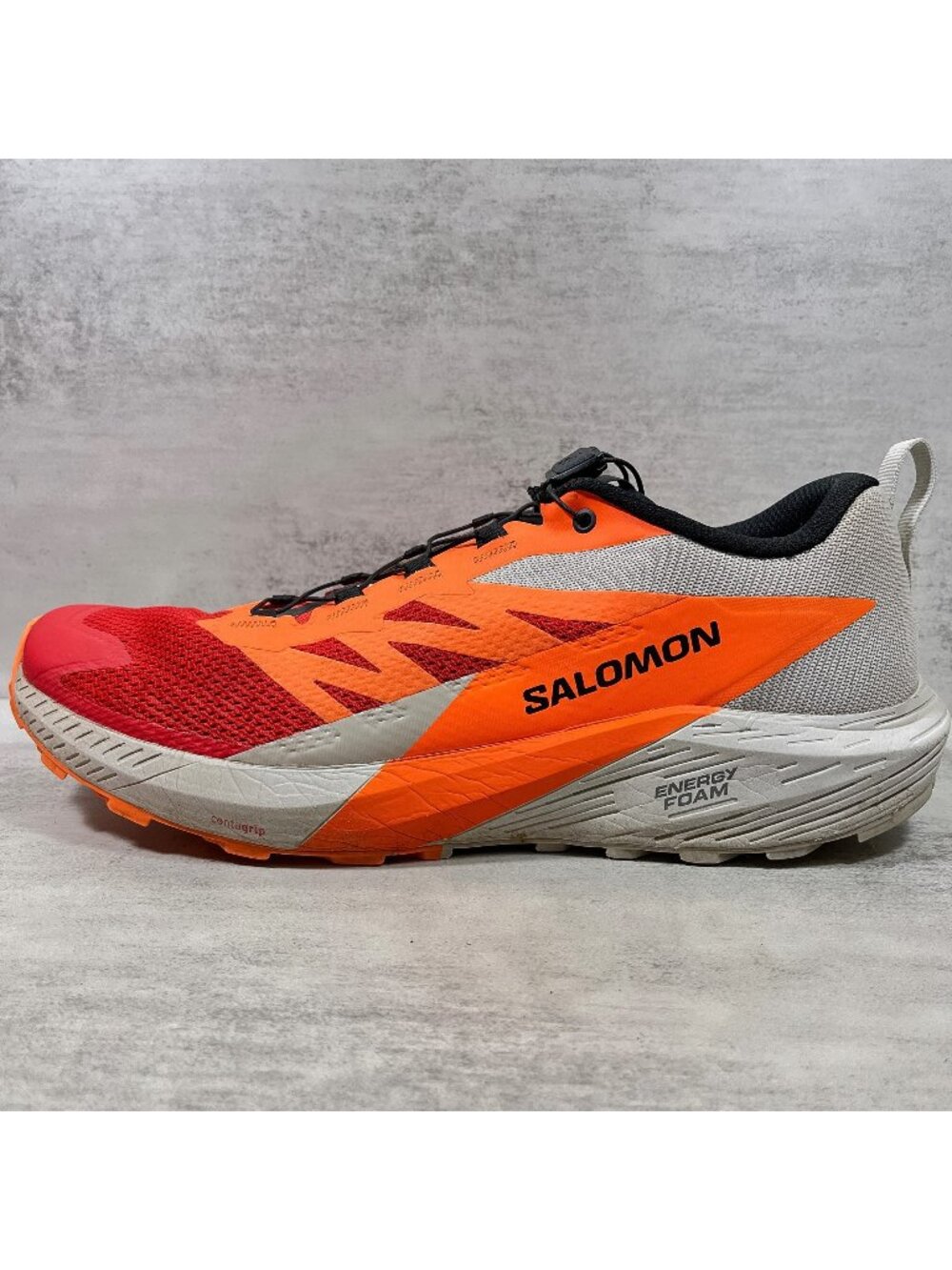 Salomon Sense Ride 5 Trail Running Shoes - Men's Size 13 - Red Orange